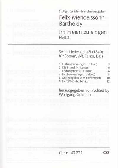 6 Lieder Op.48 [SATB]