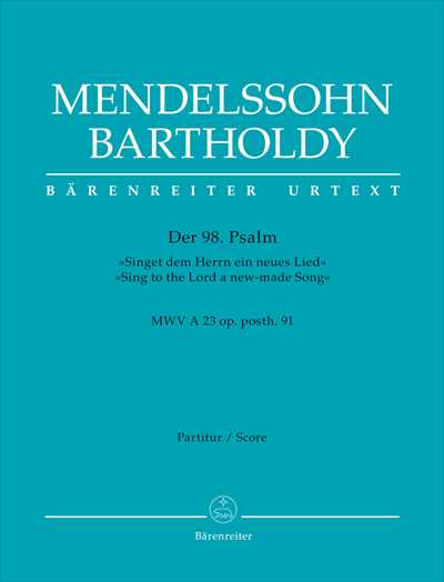 Psalm 98 Singet dem Herrn ein neues Lied [Full Score]