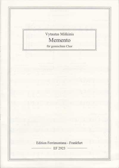 Memento homo [SATB]