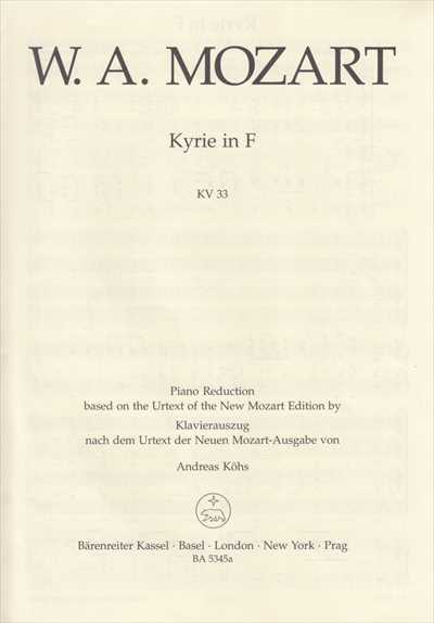 Kyrie in F KV.33