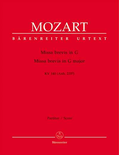 Missa brevis in G K140 [Full Score]