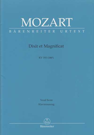Dixit et Magnificat K.193(186g) [Vocal Score]