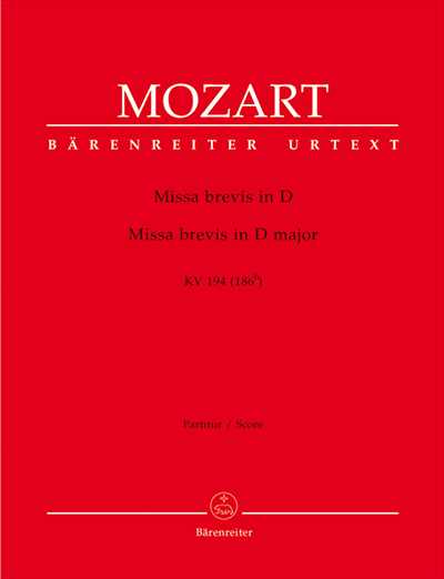 Missa brevis in D K.194 [Full Score]
