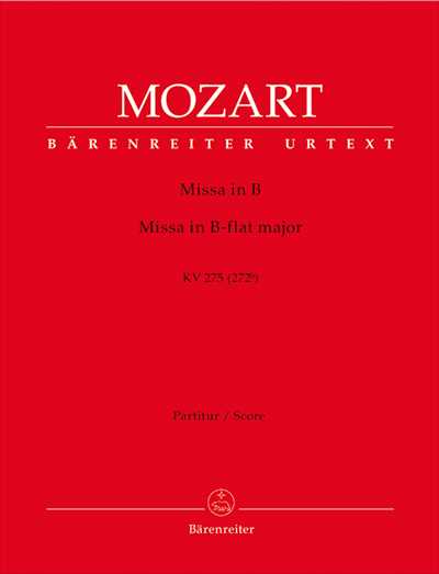 Missa brevis in B K.275 [Full Score]