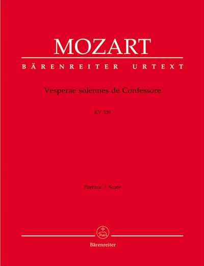 Vesperae solennes de Confessore K.339 [Full Score]