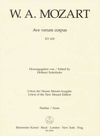 Ave verum K618 [Full Score]
