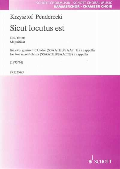 Sicut locutus est from Magnificat