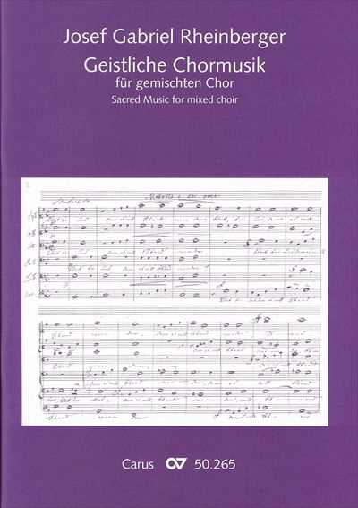 Geistliche Chormusik fur gemischten Chor