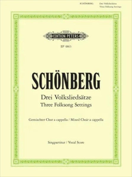 Drei Volksliedsatze [SATB]
