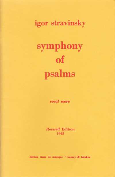 Symphony of Psalms (Psalmensymphonie) [Vocal Score]
