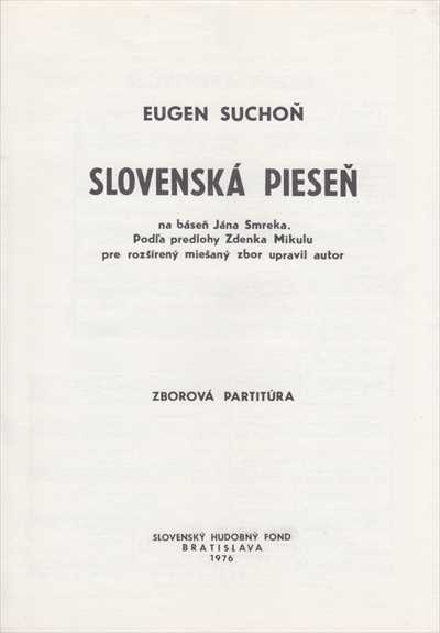 Slovenska piesen (SATB)