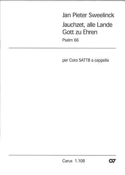 Jauchzt, alle Lande, Gott zu Ehren [SATTB]