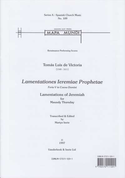 Lamentationes Ieremiae Prophetae [Thursday]