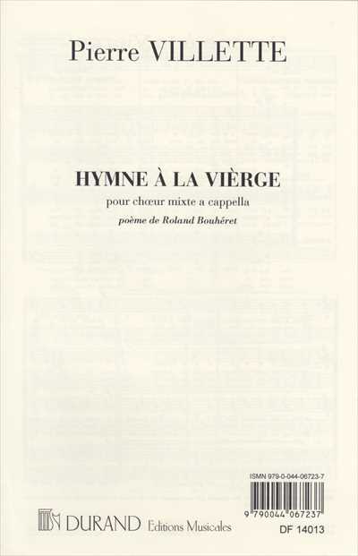 Hymne a la Vierge