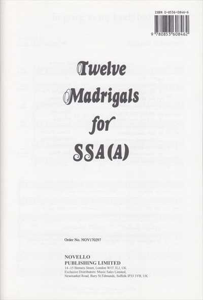 12 Madrigals