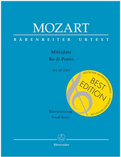Mitridate, Re di Ponto K. 87 (74a) [Vocal Score]