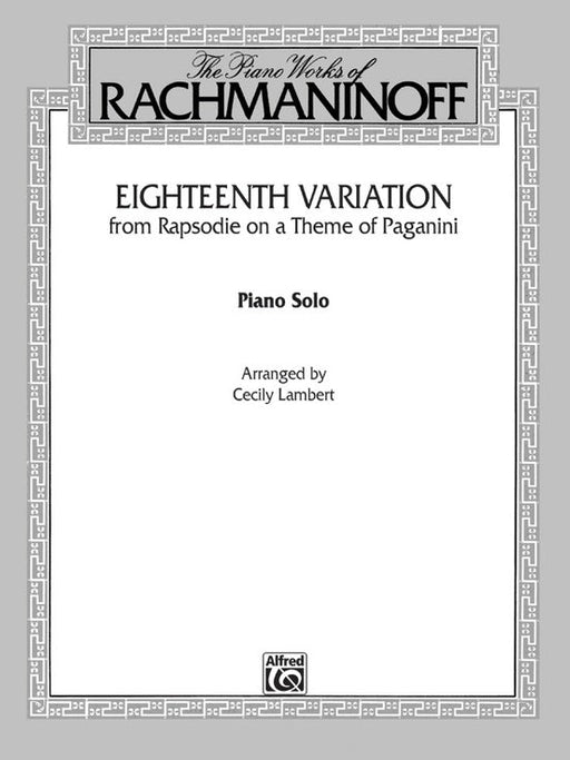 18th Variation -Rhapsodie on Theme Paganini