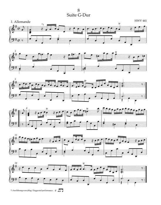 Keyboard Works 2 Suites de Pieces pour le Clavecin Second Set of 1733 HWV 434-442