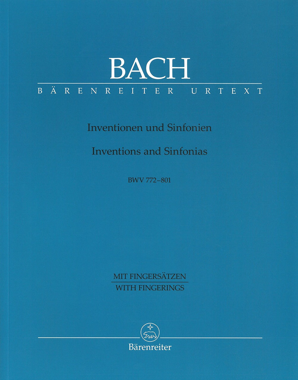 Inventionen und Sinfonien * mit fingersaetzen - インヴェンションとシンフォニア BWV772-801[運指付き]  - J.S.バッハ — 楽譜専門店 Crescendo alle