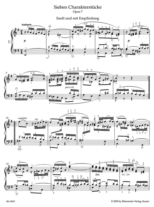 7 Charakterstucke Op.7 / 6 Kinderstucke Op.72　* mit fingersaetzen