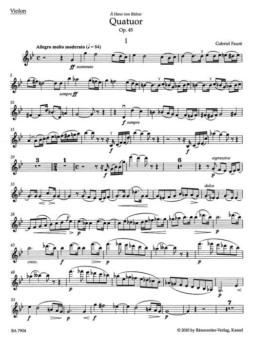 Quartet g-moll Op.45