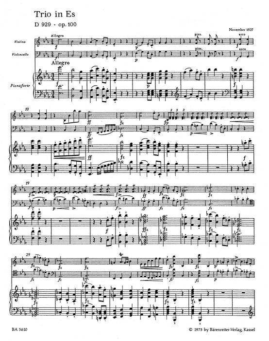 Trio in Es Op.100 D929