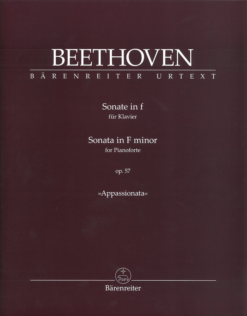 絶版　希少　ソナタ　sonata　未開封 Sonata for Pianoforte in F minor op.57 