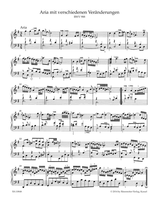 Goldberg-Variationen BWV 988 * mit Fingersaetzen