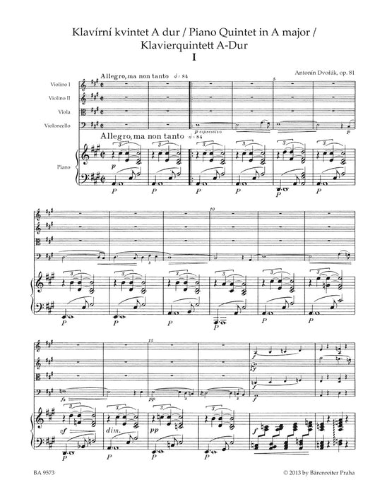 Piano Quintet Op.81 A-dur