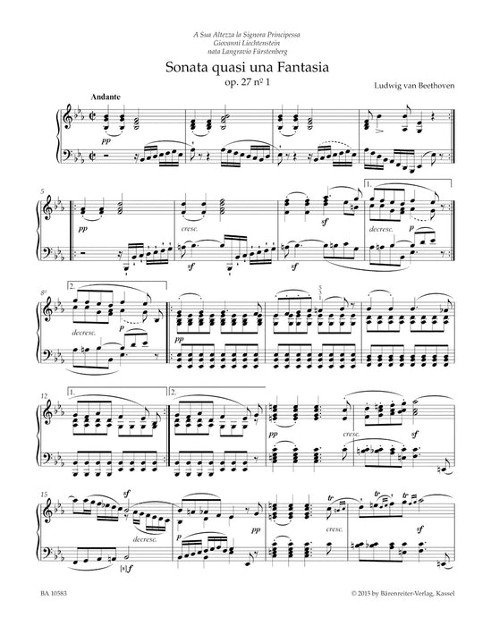 Sonate quasi una Fantasia Op.27/1＋2 "Moonlight Sonata"