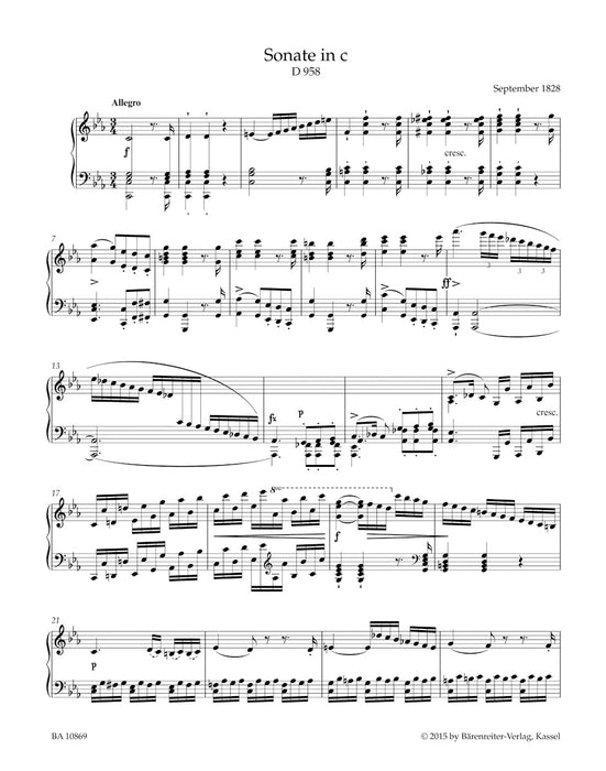 Sonate in c D958