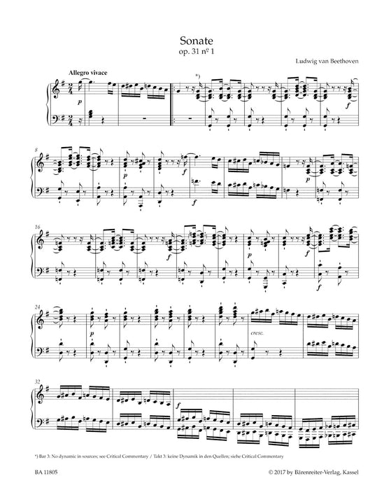 Drei Sonaten in G, d, Es Op.31