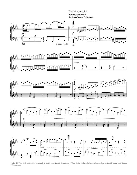 Sonate in Es Op.81a "Les Adieux"