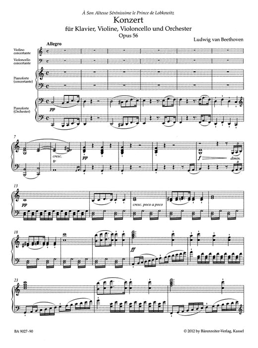Concerto for Piano, Violin, Violoncello in C major op.56(PD)