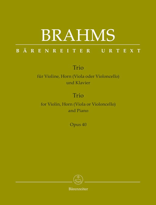 Trio for Violin, Horn (Viola or Violoncello) and Piano Op.40