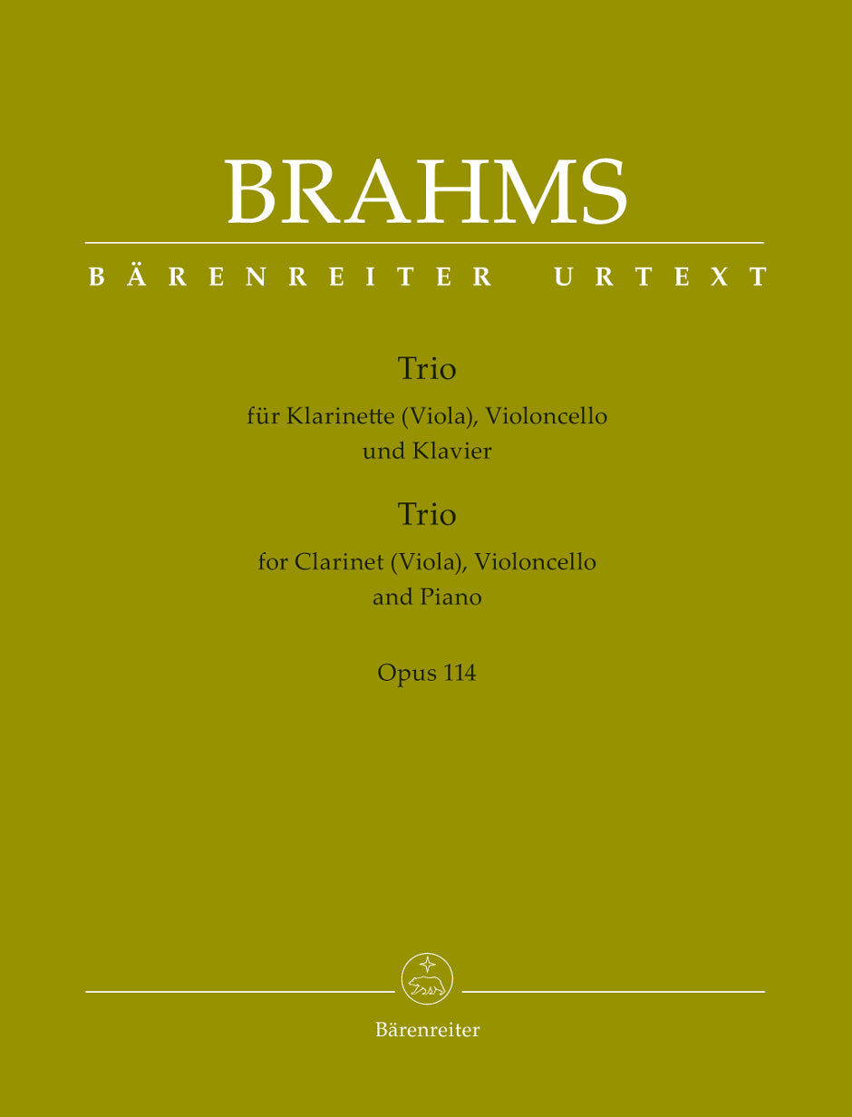 Trio for Klarinette (Viola), Violoncello and Piano Op.114 - ピアノ 