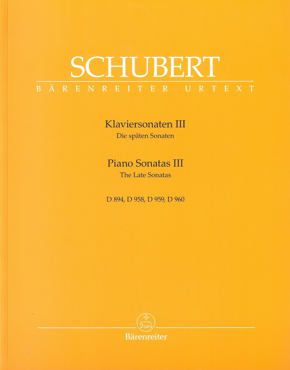 Piano Sonatas III - ピアノ・ソナタ集 第3巻 後期ソナタ集 - シューベルト — 楽譜専門店 Crescendo alle