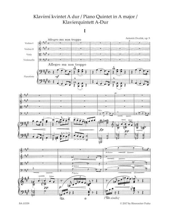 Piano Quintett Op.5 A dur