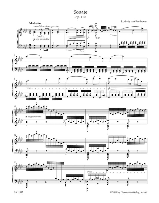 Sonata for Pianoforte in A flat major op.110