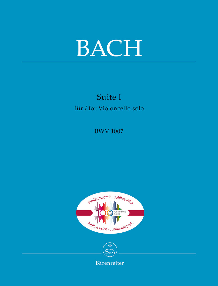 alle　楽譜専門店　—　for　1007　BWV　Violoncello　BWV1007　ト長調　solo　Crescendo　無伴奏チェロ組曲　第1番　Suite　I