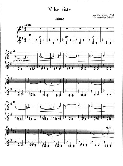 Valse triste aus Op.44 (1P4H)