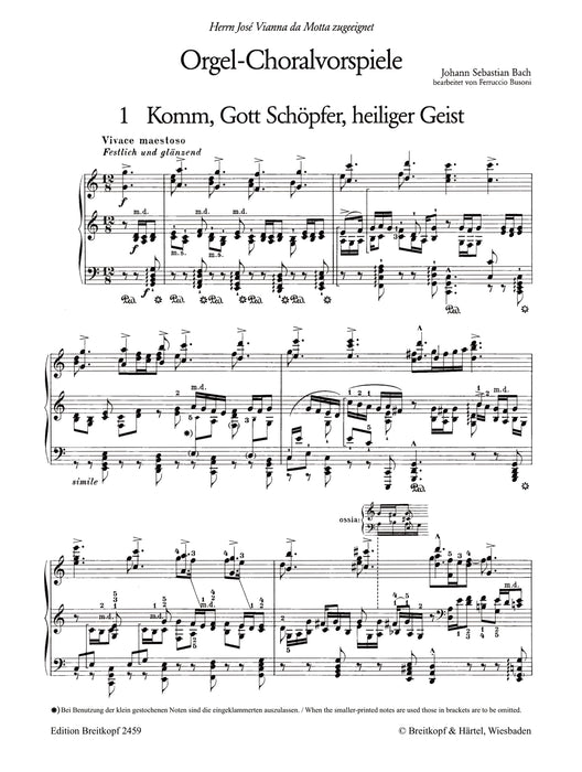 Orgel Choralvorspiele Heft.1