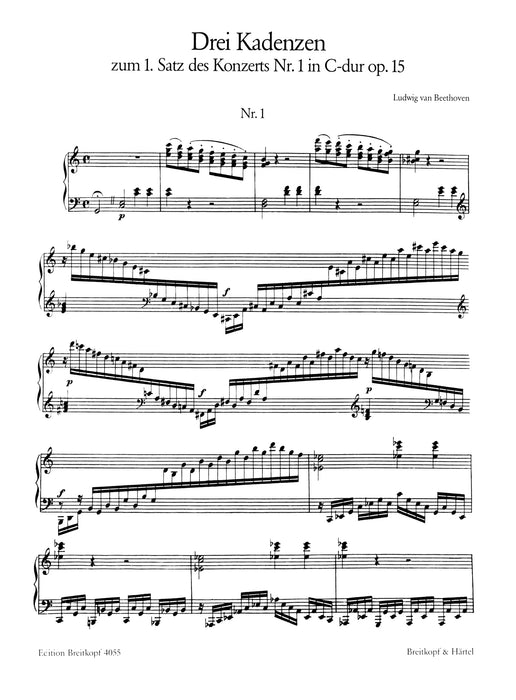 8 Original Cadenzas for the Piano Concertos No. 1, 2, 3 and 4