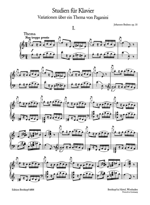 Studien fur Klavier Variationen uber ein Thema von Paganini Op.35