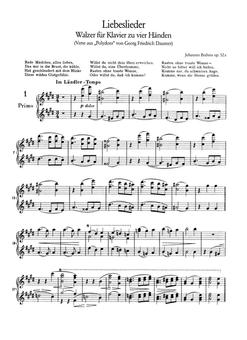 Liebeslieder Op.52a Walzer [Neuauflage, durchgesehen](1P4H)