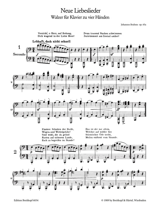 Neue Lieveslieder Op.65a(1P4H)