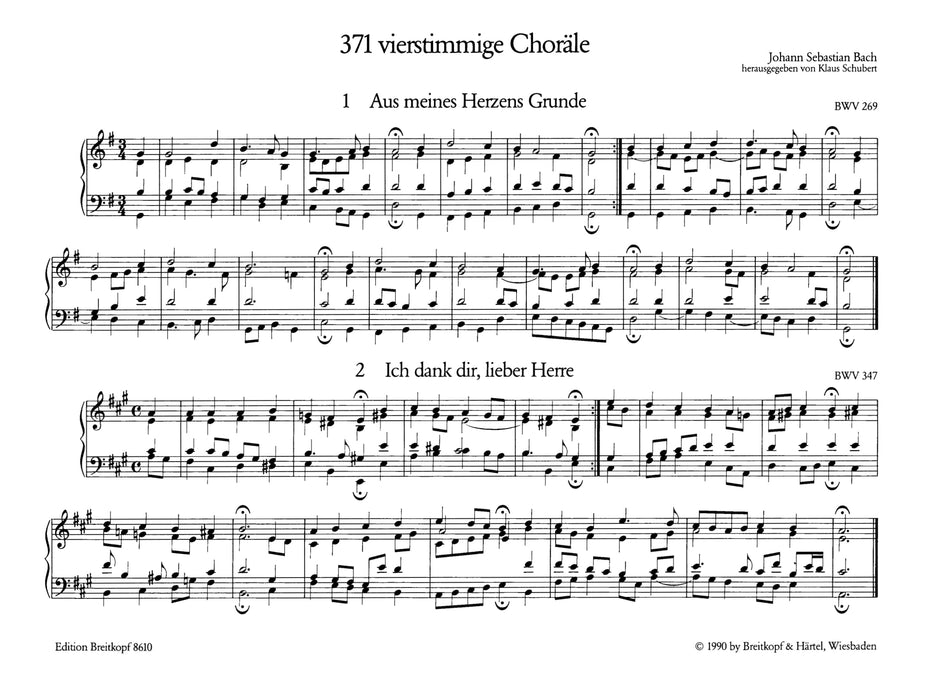 371 vierstimmige Chorale