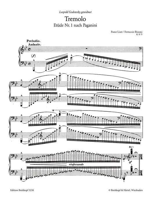 Six Etudes after Paganini No.1 "Tremolo"