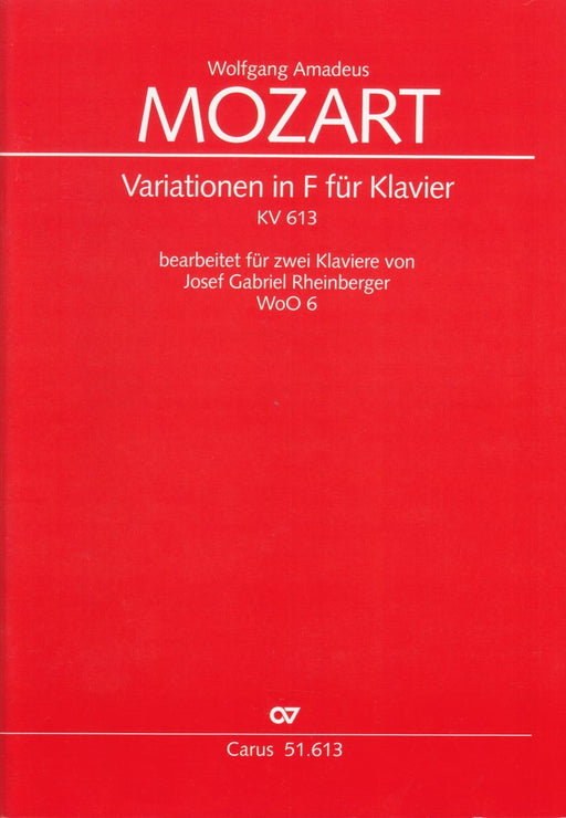 Variationen in F, KV613 (2P4H)