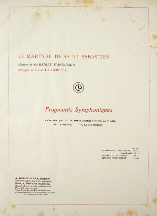 Le Martyre de Saint Sebastien  La passion (1P4H)